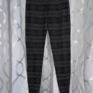 Hollister Black and Gray Textured Leggings